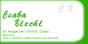 csaba blechl business card